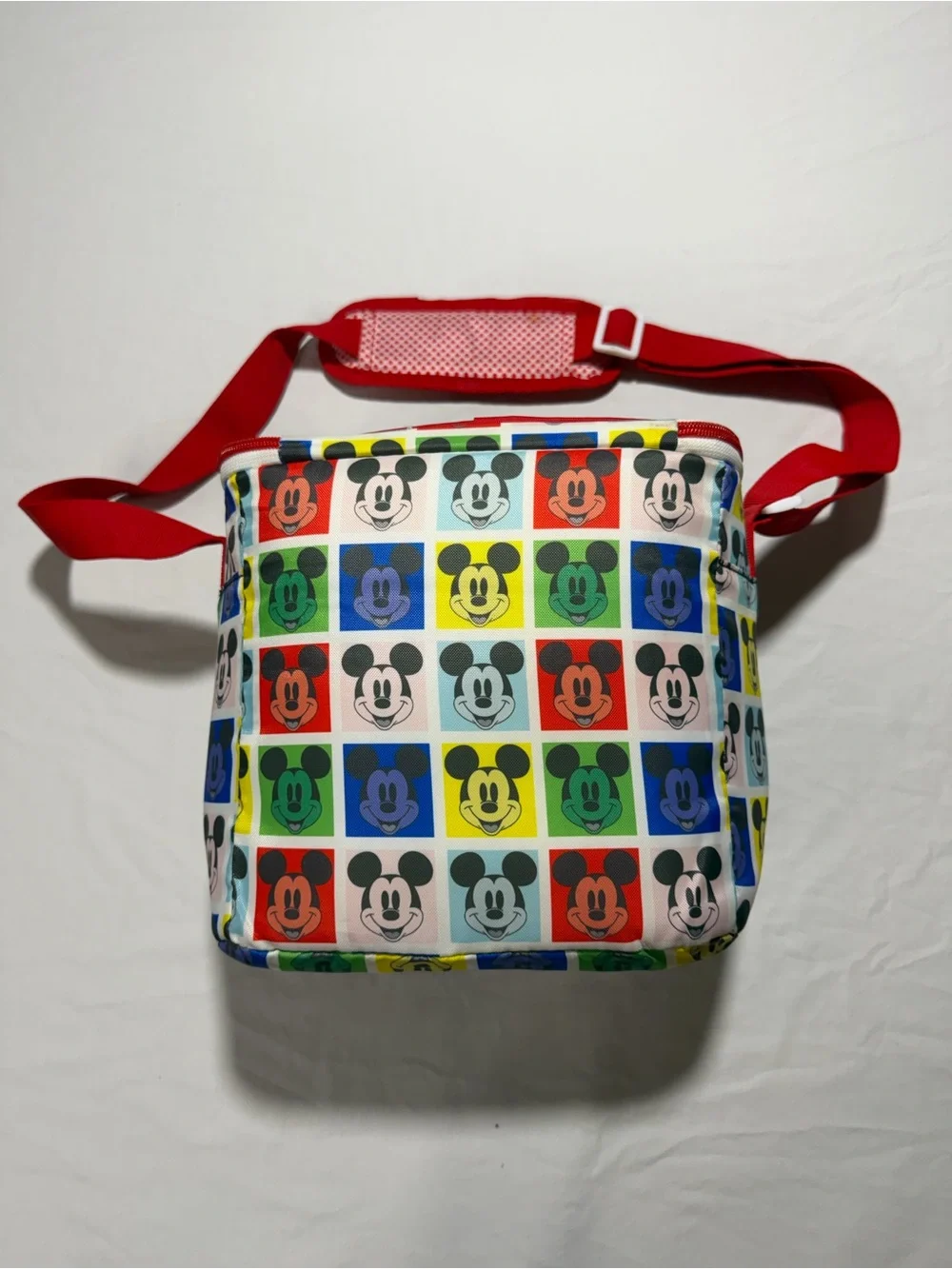 Disney Multicolor Mickey Mouse Red Accent Lunch Bag